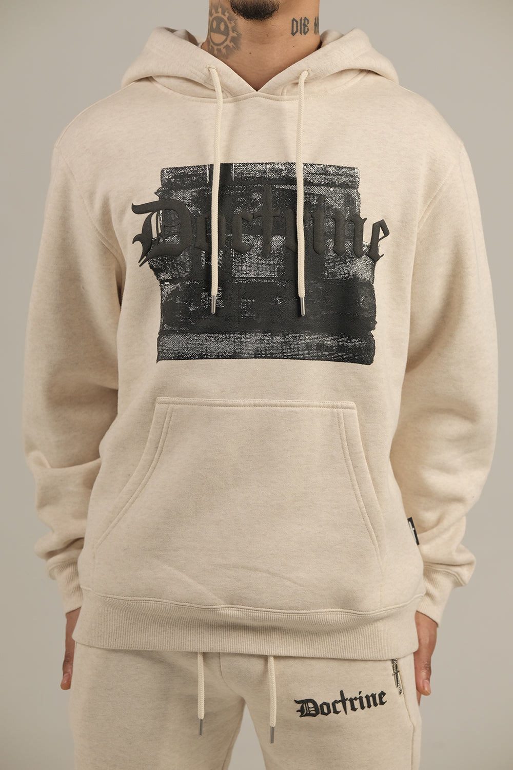 DOCTRINE SIGNATURE 2.0 HEATHER OATMEAL HOODIE MENS HOODIE DOCTRINE SIGNATURE 2.0 HEATHER OATMEAL HOODIE MENS HOODIE