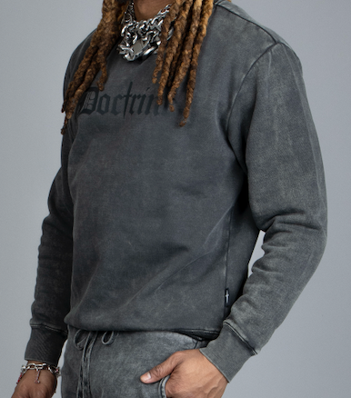 DOCTRINE SIGNATURE 2.0 CREWNECK SWEATSHIRT - CHARCOAL GRAY - DB0047CN