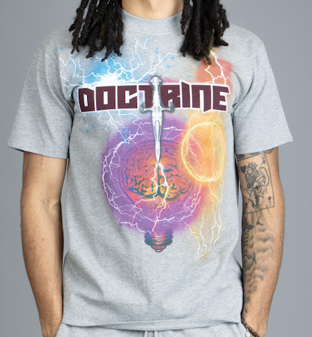 DOCTRINE DAGGER WAVE HEATHER GRAY T-SHIRT