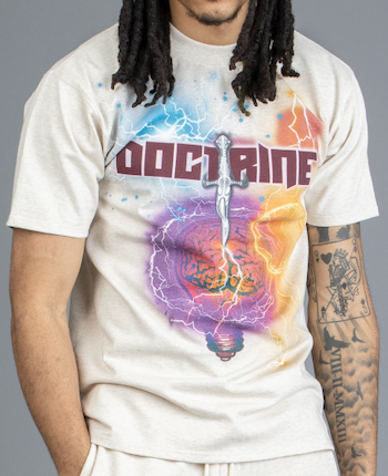 DOCTRINE DAGGER WAVE T-SHIRT - HEATHER OATMEAL - DB0084