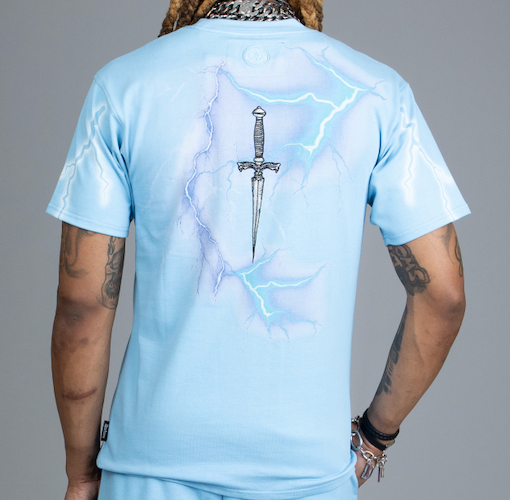 DOCTRINE ELECTRIC STORM T-SHIRT - SKY BLUE - DB0074