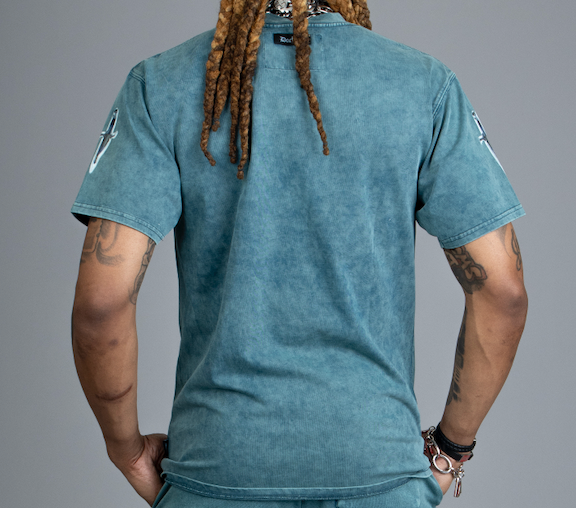 DOCTRINE COAT OF ARMS T-SHIRT - CRYSTAL TEAL - DB0130