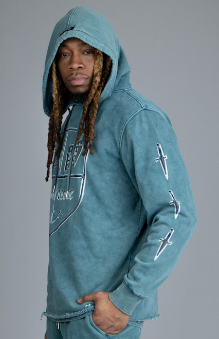 DOCTRINE COAT OF ARMS HOODIE - CRYSTAL TEAL - DB0064