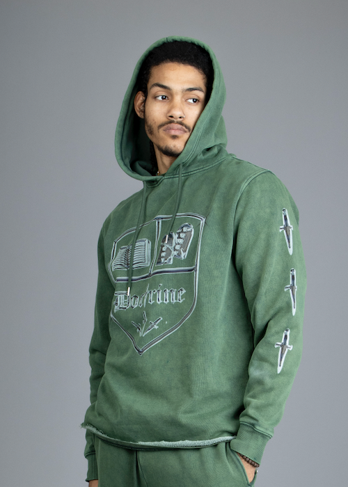 DOCTRINE COAT OF ARMS HOODIE - GARDEN GREEN - DB0064
