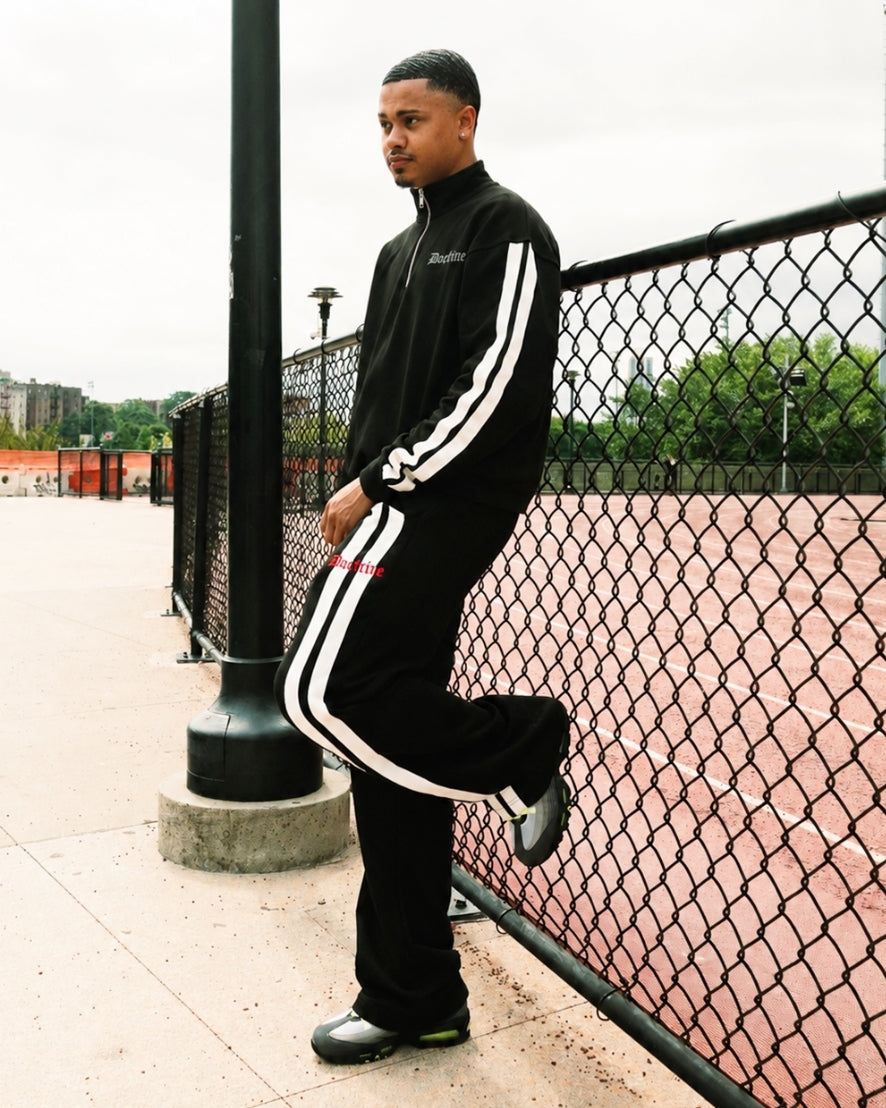DOCTRINE DOUBLE STRIPE RACING JOGGER  - BLACK - DBJ407