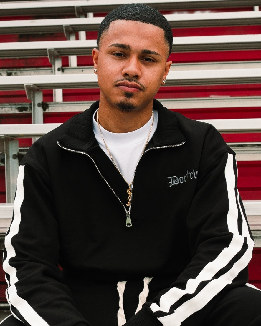 DOCTRINE QUARTER ZIP RACING CREW - BLACK - DBC512