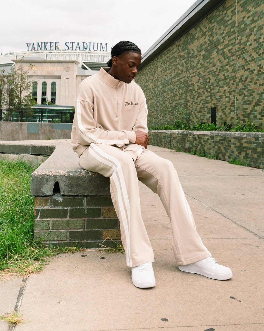 DOCTRINE DOUBLE STRIPE RACING JOGGER  - KHAKI - DBJ407