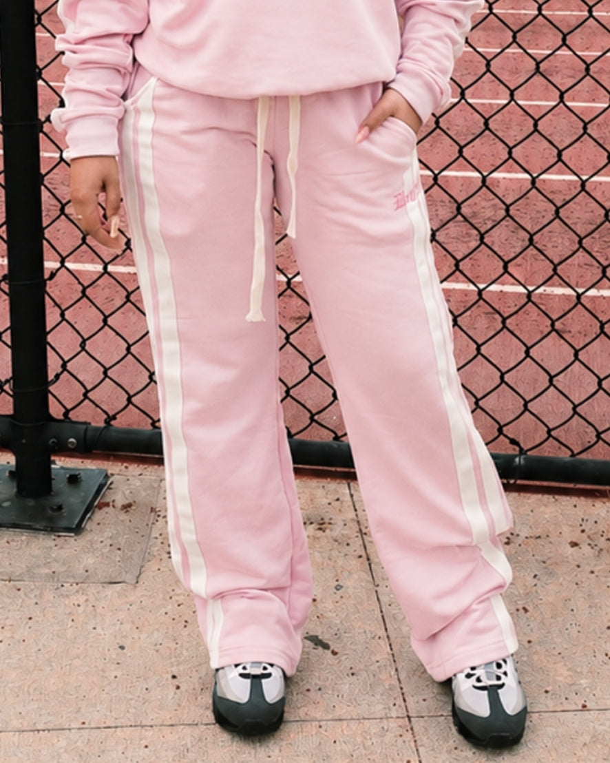 DOCTRINE DOUBLE STRIPE RACING JOGGER  - PINK - DBJ407