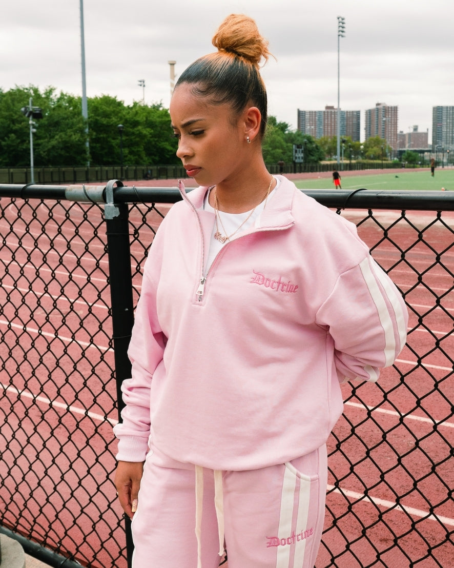 DOCTRINE QUARTER ZIP RACING CREW - PINK - DBC512