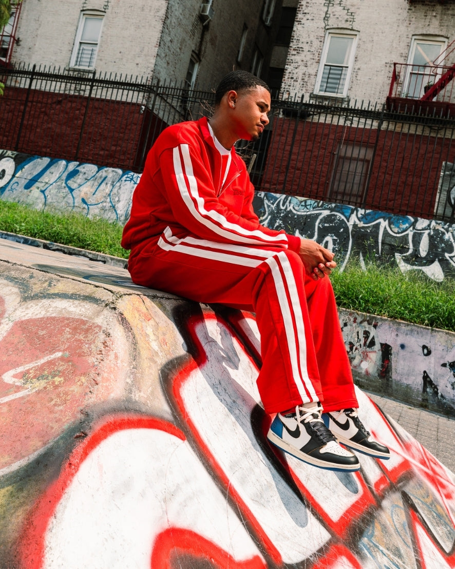 DOCTRINE DOUBLE STRIPE RACING JOGGER  - RED - DBJ407